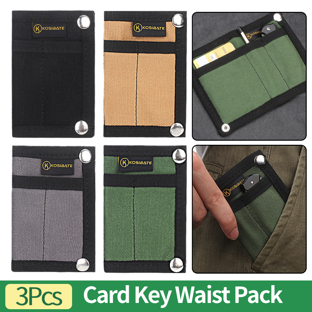 Multitool Credit Card - 3Pcs Card Key Waist Pack Canvas