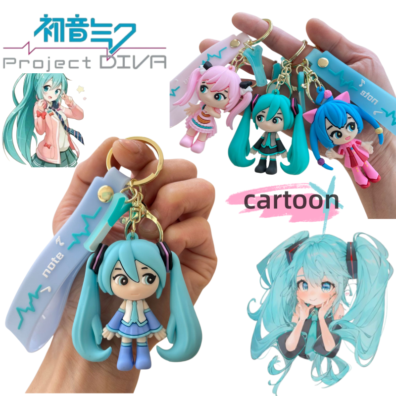Carabiner Keychain - Hatsune Miku Keychain New Creative Cartoon