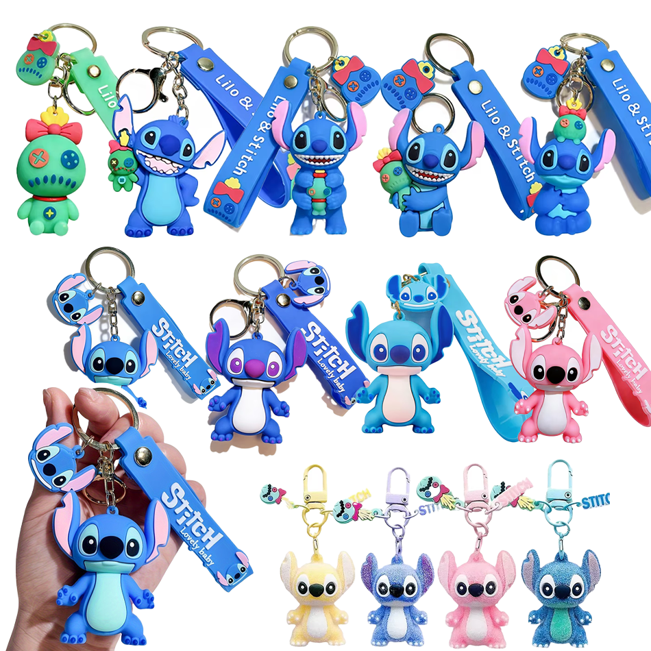 Carabiner Keychain - Hot Stitch Keychain Anime Stitch Figure