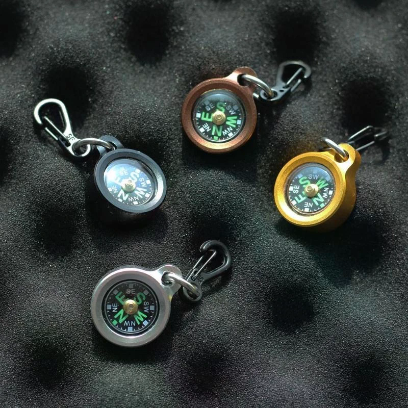 Compass Keychain Mini - Mini Aluminum Alloy Compass Keychain Pendant