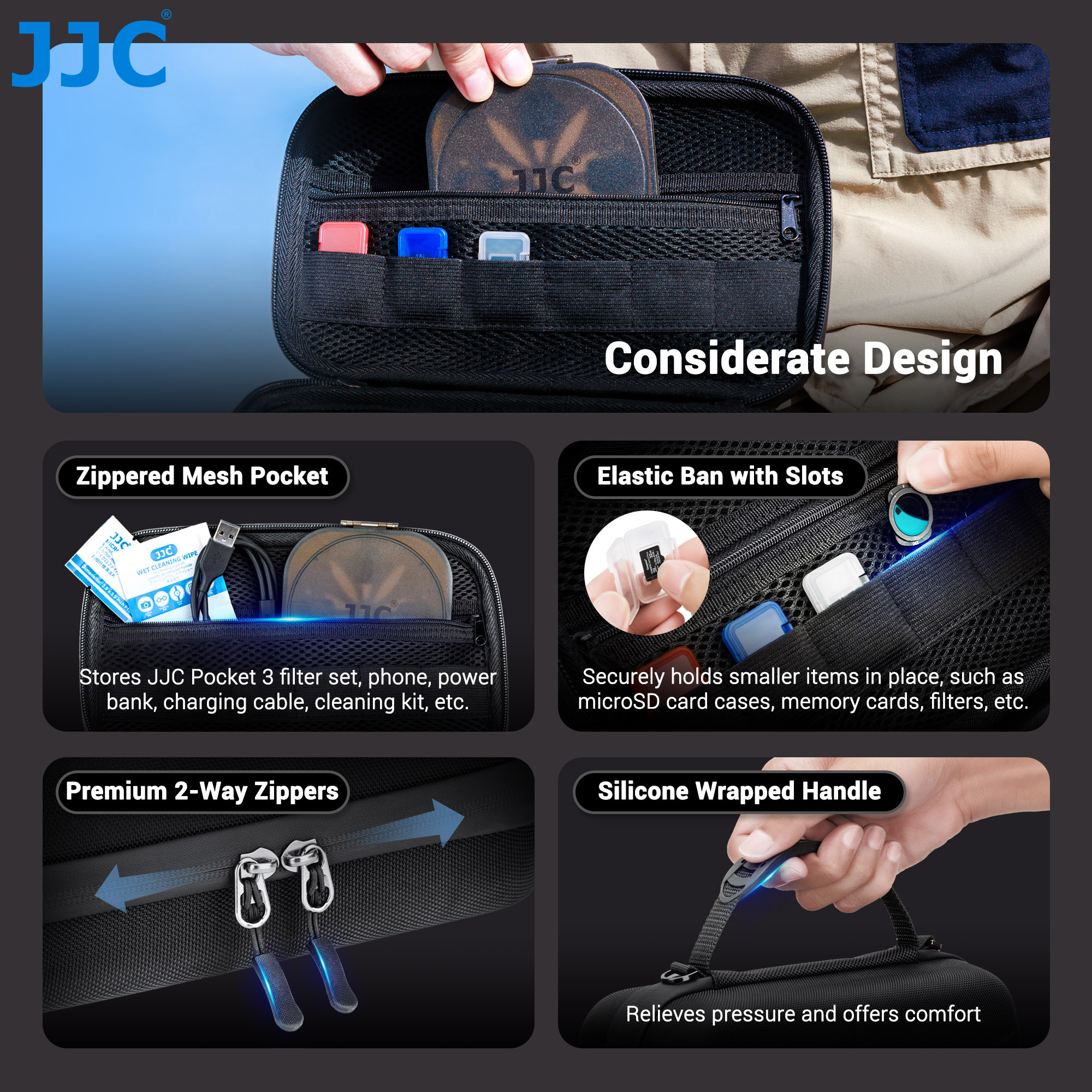 JJC Hard Shell Osmo Pocket 3 C - Edc Carry Bag avis et prix