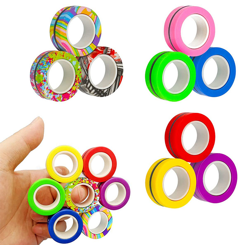 3PCS Fingertip Magnetic Rings  - Fidget Spinner Bearing avis et prix