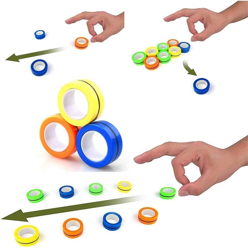 3PCS Fingertip Magnetic Rings  - Fidget Spinner Bearing avis et prix