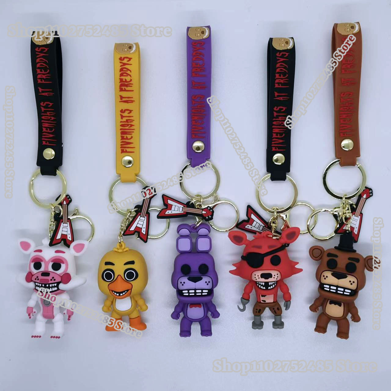 5pcs Cartoon Anime FNAF Figure - Carabiner Keychain avis et prix