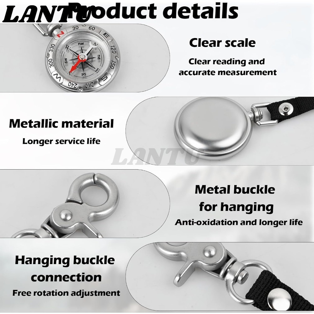 Waterproof Zinc Alloy Compass  - Compass Keychain Mini avis et prix