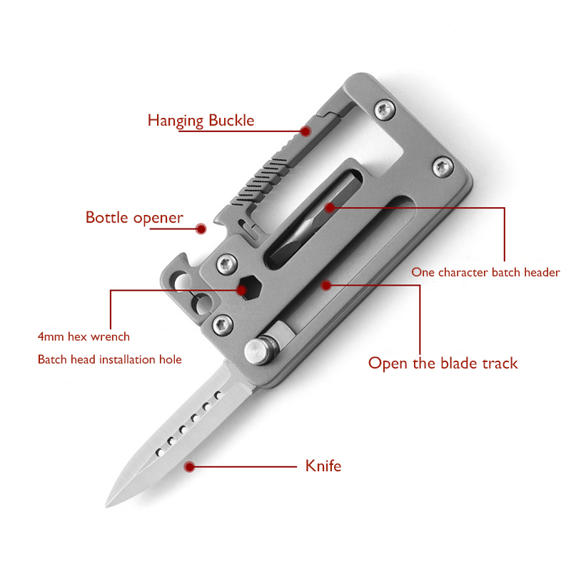 5 IN 1 Titanium Alloy Keychain - Multitool Credit Card avis et prix