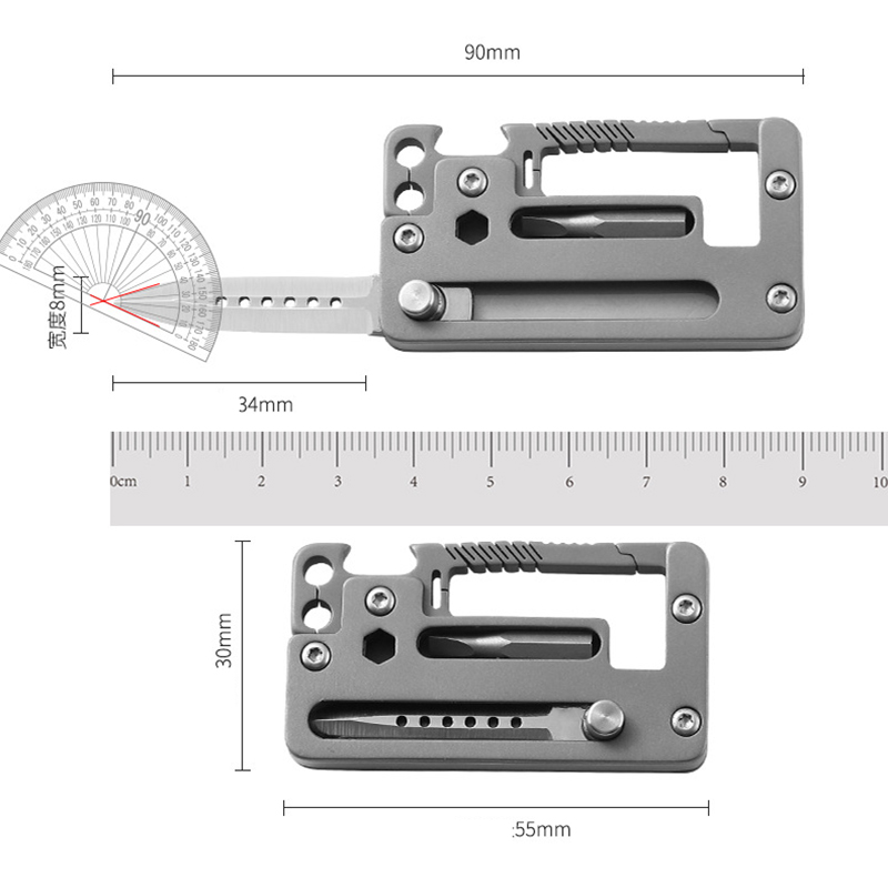 5 IN 1 Titanium Alloy Keychain - Multitool Credit Card avis et prix