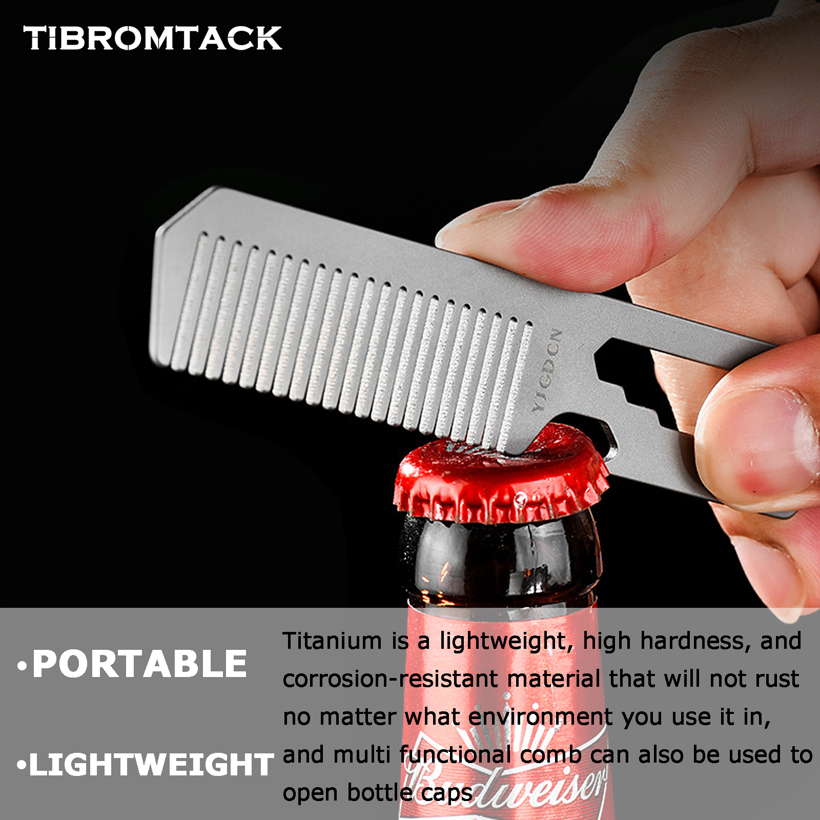 TIBROMTACK Titanium 4-in-1 EDC - Comb Pocket Titanium avis et prix