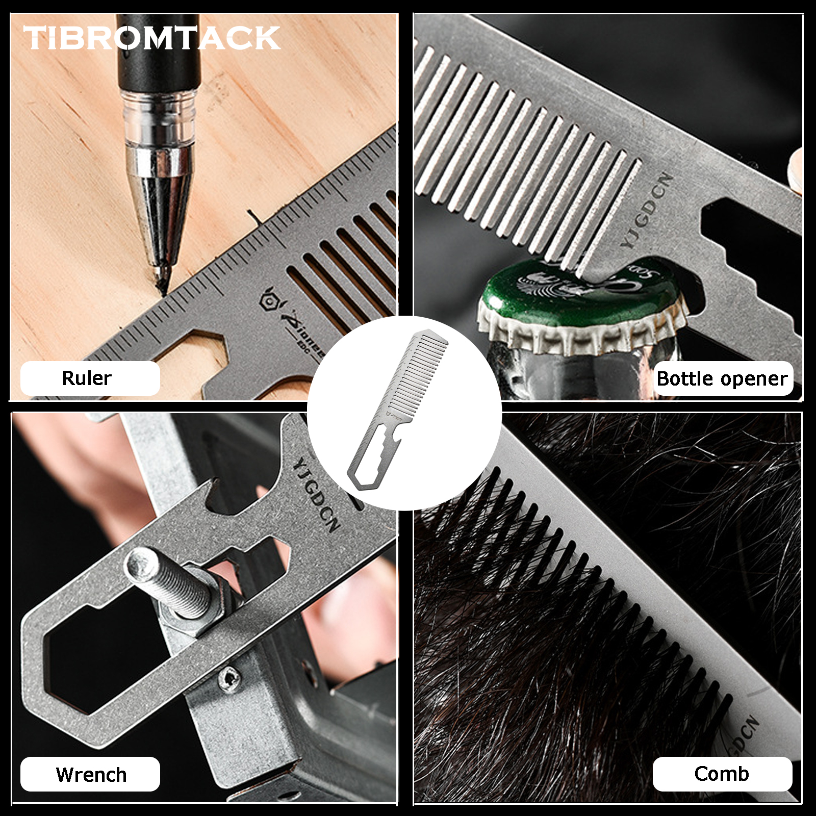 TIBROMTACK Titanium 4-in-1 EDC - Comb Pocket Titanium avis et prix