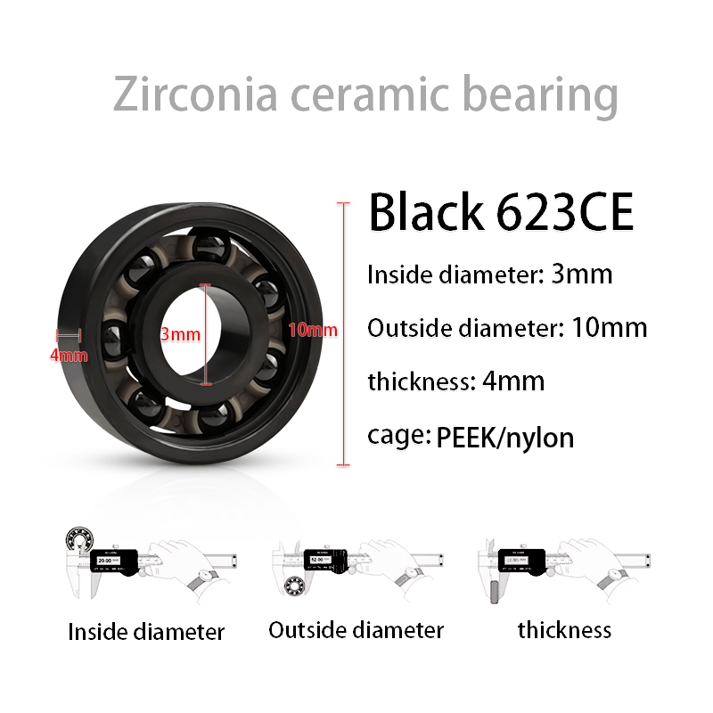 1/10pcs Black ceramic ball bea - Fidget Spinner Bearing avis et prix