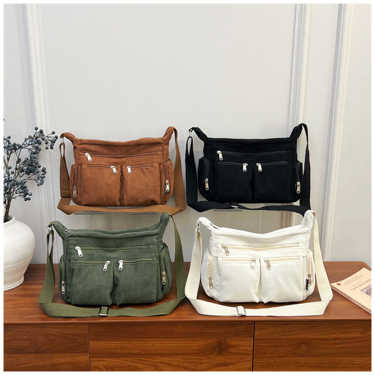 Striped corduroy commuter wome - Edc Carry Bag avis et prix