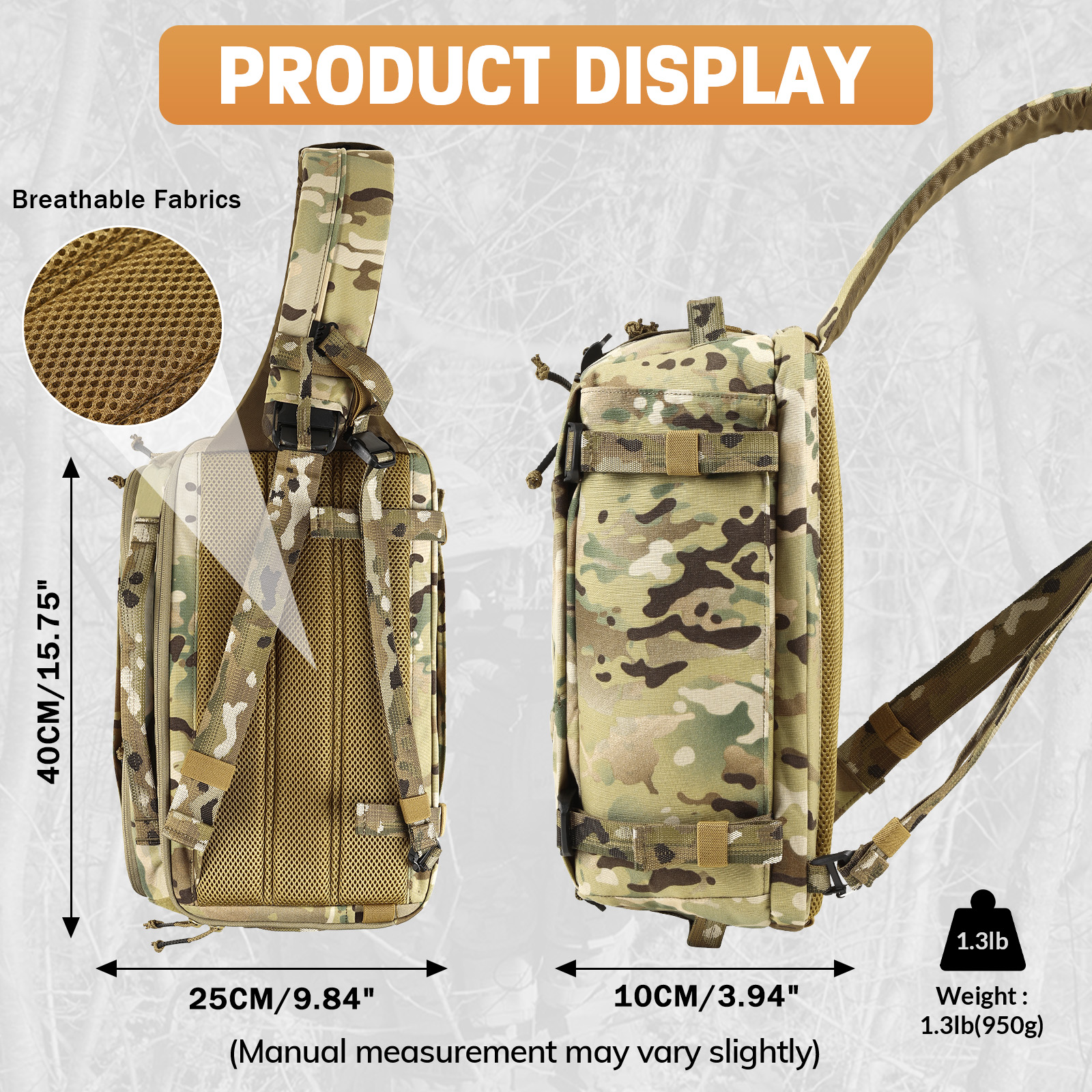 VOTAGOO 13L Tactical Sling Bag - Edc Carry Bag For Men avis et prix