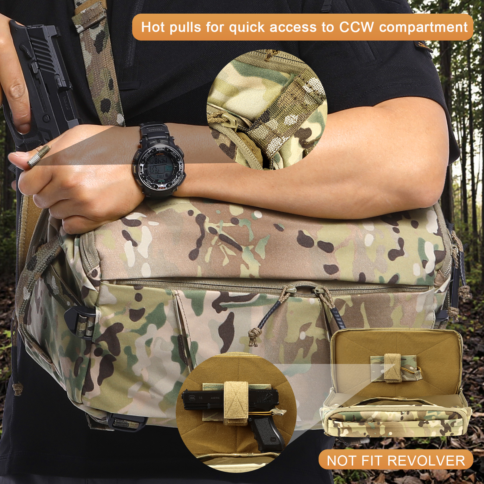 VOTAGOO 13L Tactical Sling Bag - Edc Carry Bag For Men avis et prix