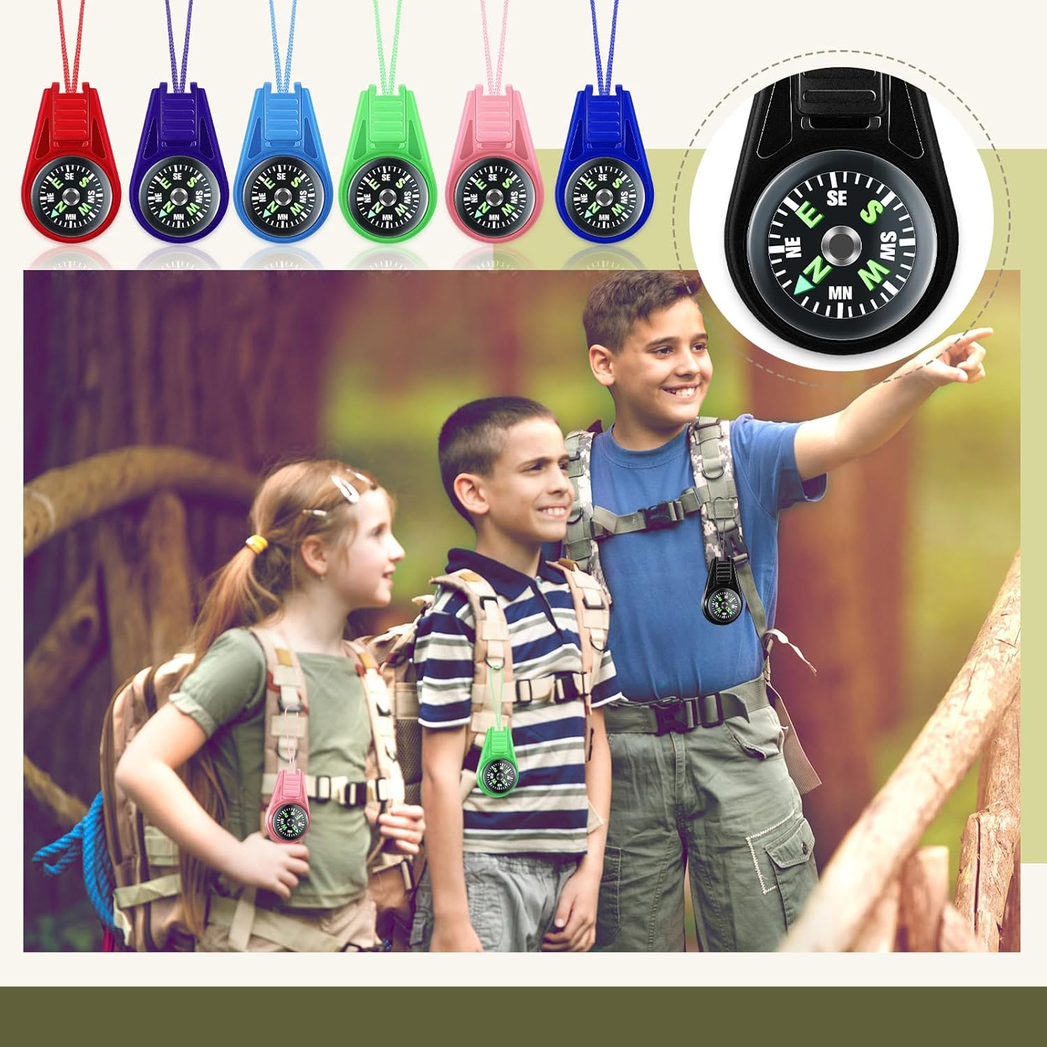 25 Pack Mini Compass for Kids, - Compass Keychain Mini avis et prix