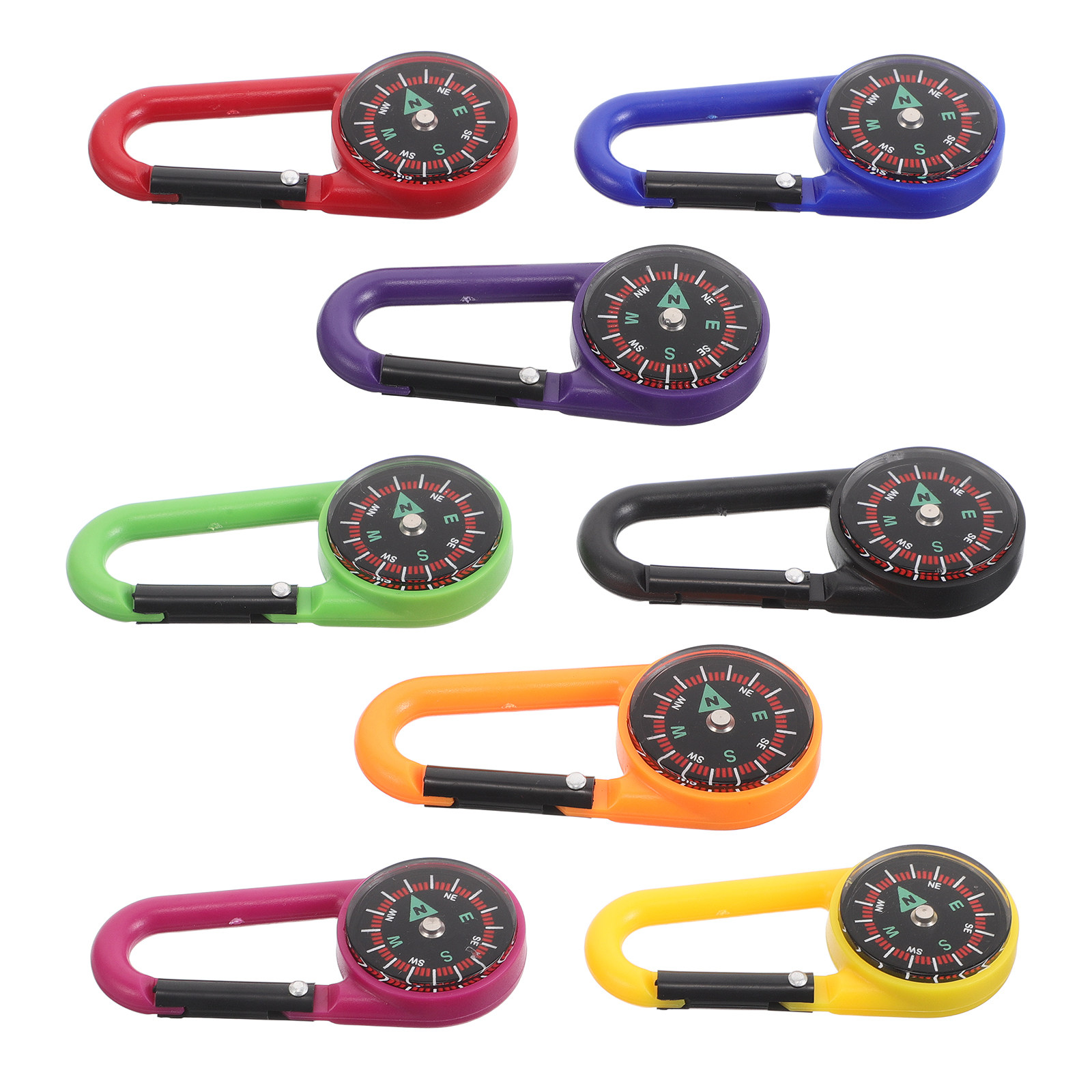 8Pcs Mini Compass Carabiner Ho - Compass Keychain Mini avis et prix