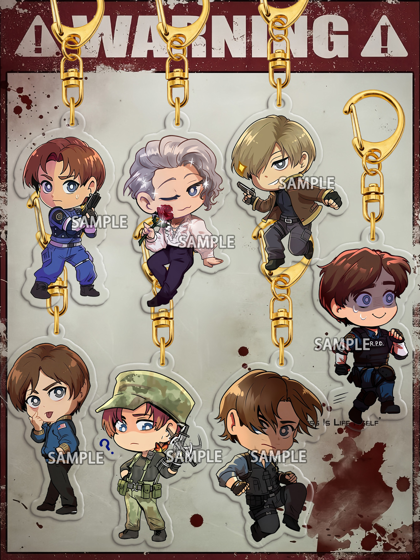 Leon Keychain，Biohazard 4 Keyc - Carabiner Keychain avis et prix