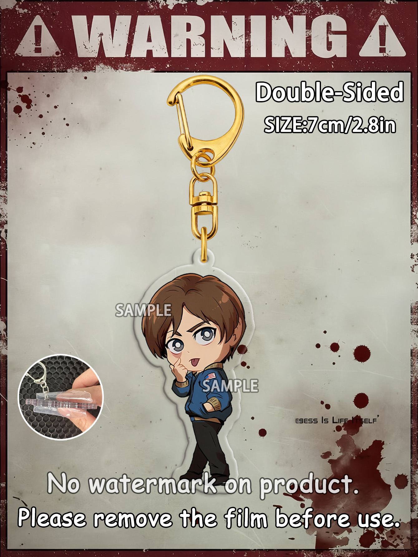 Leon Keychain，Biohazard 4 Keyc - Carabiner Keychain avis et prix
