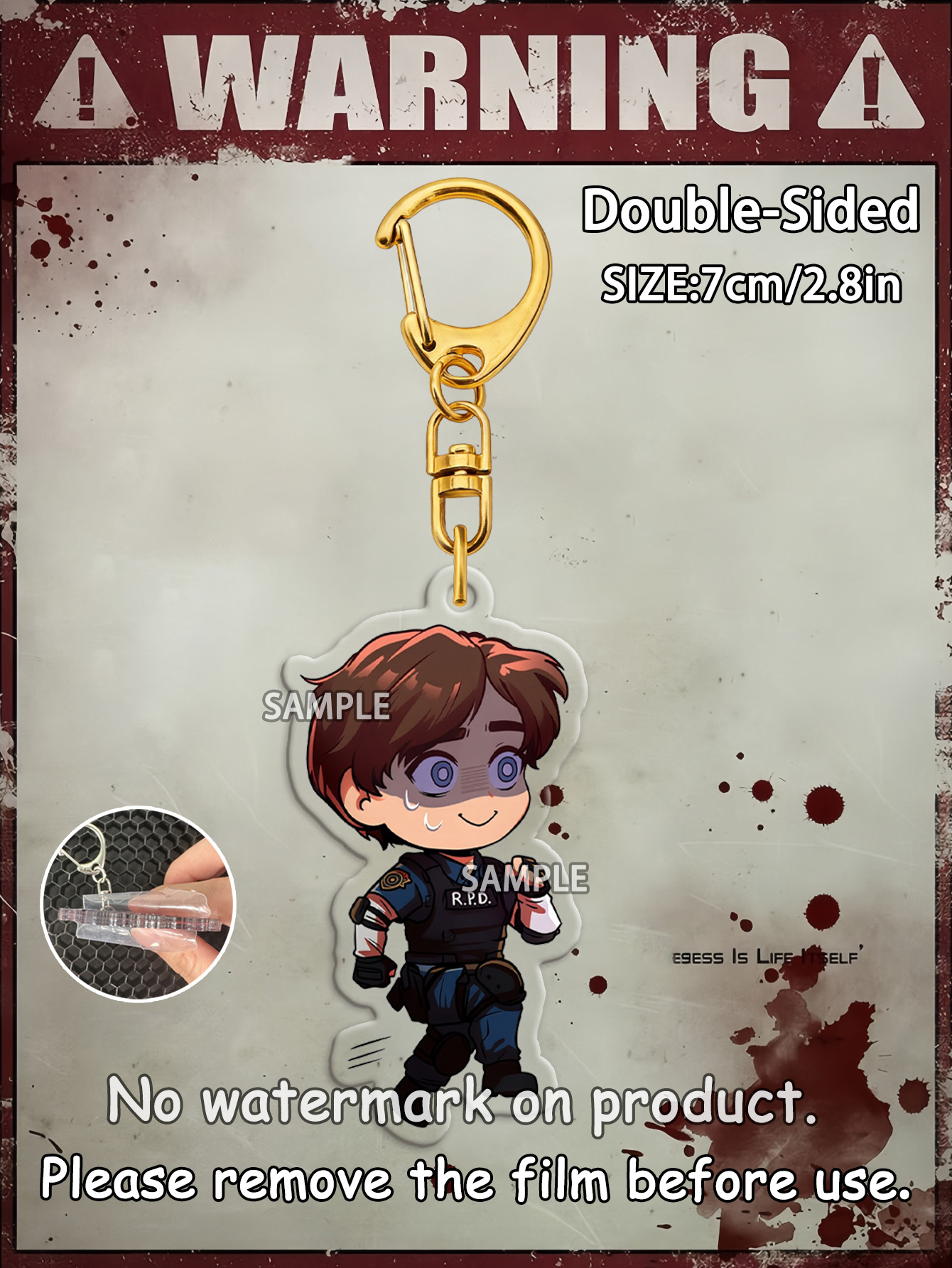 Leon Keychain，Biohazard 4 Keyc - Carabiner Keychain avis et prix