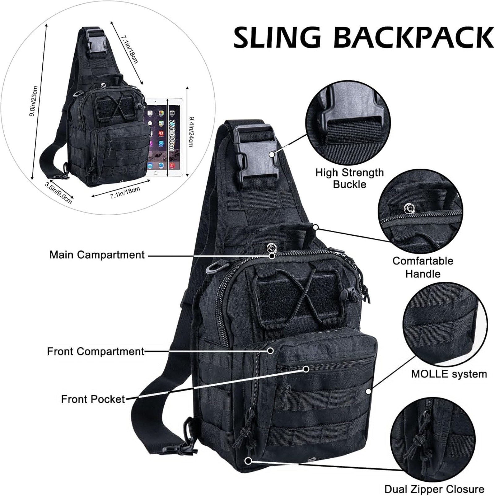 Military Tactical Chest Bag Wa - Edc Carry Bag For Men avis et prix
