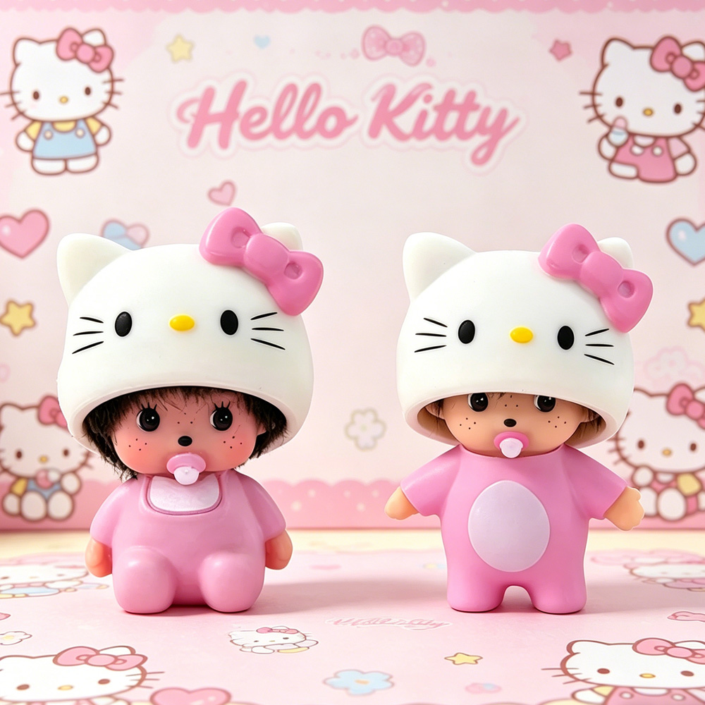 Hot Cute Hello Kitty Monchhich - Carabiner Keychain avis et prix