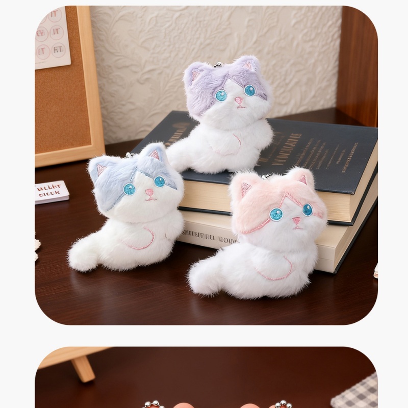  Cute Calico Cat Plush Keychai - Carabiner Keychain avis et prix