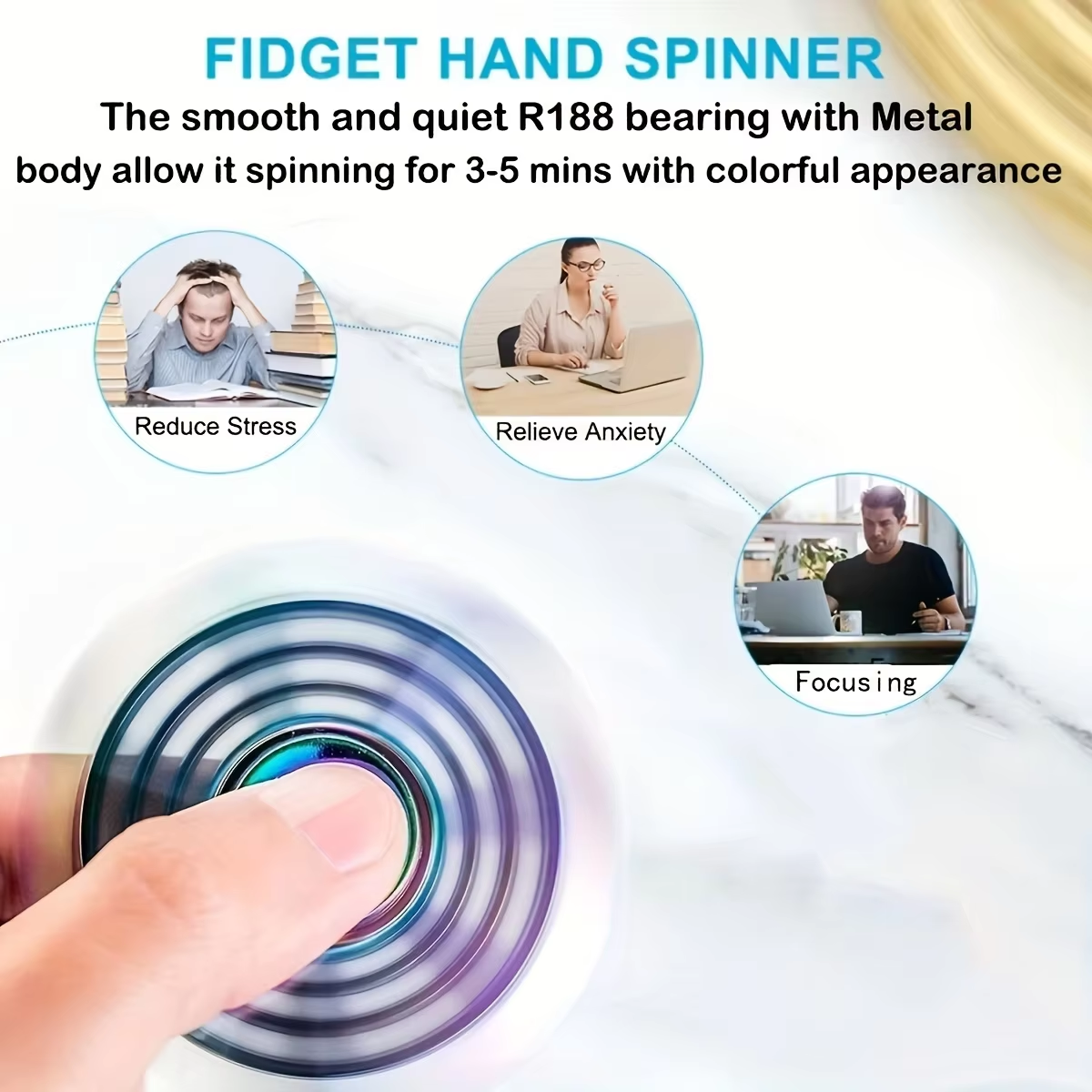 Metal Fidget Spinner Rainbow C - Fidget Spinner Bearing avis et prix